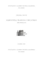 prikaz prve stranice dokumenta Harfistička tradicija u Hrvatskoj