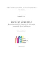 prikaz prve stranice dokumenta Richard Muhlfeld - Brahmsova muza i inspiracija u pisanju komornih djela za klarinet