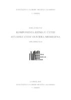 prikaz prve stranice dokumenta Komponenta ritma u Četiri ritamske etide Olivera Messiaena