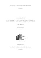 prikaz prve stranice dokumenta Max Reger: Fantazija i fuga u d-molu, op. 135b