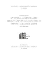 prikaz prve stranice dokumenta Izvođačka analiza skladbe Berislava Šipuša: Goan Concerto za timpane i gudački orkestar