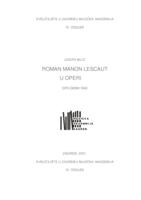 prikaz prve stranice dokumenta Roman Manon Lescaut u operi