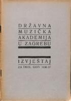 prikaz prve stranice dokumenta Državna muzička akademija u Zagrebu : izvještaj za škol. god. 1936-37