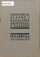 prikaz prve stranice dokumenta Akademija glazbe i kazališne umjetnosti u Zagrebu : izvještaj za školsku godinu 1939.-40.