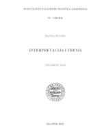 prikaz prve stranice dokumenta Trema i interpretacija