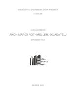 prikaz prve stranice dokumenta Aron Marko Rothmüller, skladatelj