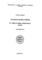 prikaz prve stranice dokumenta Charles-Marie Widor, IV. orguljska simfonija, analiza