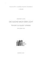 prikaz prve stranice dokumenta Koncert za orgulje i orkestar "Die Suche nach dem Licht"
