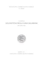 prikaz prve stranice dokumenta Violinističke škole