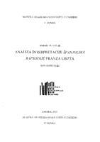 prikaz prve stranice dokumenta Analiza interpretacije Španjolske rapsodije Franza Liszta