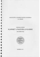 prikaz prve stranice dokumenta Klarinet u razdoblju klasike