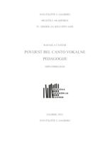 prikaz prve stranice dokumenta Povijest belcanta vokalne pedagogije