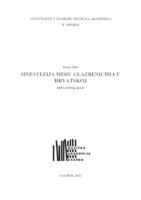 prikaz prve stranice dokumenta Sinestezija među glazbenicima u Hrvatskoj