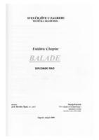 prikaz prve stranice dokumenta Frederic Chopin: Balade