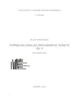 prikaz prve stranice dokumenta Formalna analiza Skrjabinove sonate op. 6
