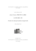 prikaz prve stranice dokumenta Jesus Torres: PROTEUS (2004) za udaraljke solo, zvukovne interpretacijske mogućnosti