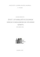 prikaz prve stranice dokumenta Život i stvaralaštvo Eduarda Griega s naglaskom na violinske sonate