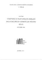 prikaz prve stranice dokumenta Tematsko-strukturalna analiza Bachove Druge sonate za violinu solo