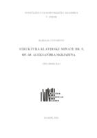 prikaz prve stranice dokumenta Struktura Klavirske sonate br. 9, op. 68 Aleksandra Skrjabina