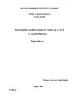 prikaz prve stranice dokumenta Harmonijska analiza Sonate u f-molu op.2, br L. van Beethovena