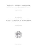 prikaz prve stranice dokumenta Musica Dominicalis Petra Ebena