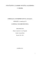 prikaz prve stranice dokumenta Fromalna i interpretativna analiza Sonate u c-molu op.111 Ludwiga van Beethovena