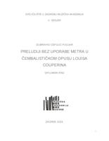 prikaz prve stranice dokumenta Preludiji bez uporabe metra u čembalističkom opusu Louisa Couperina