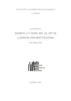 prikaz prve stranice dokumenta Sonata u F-duru br. 22, op. 54 Ludwiga van Beethovena