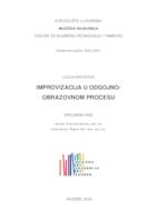 prikaz prve stranice dokumenta Improvizacija u odgojno-obrazovnom procesu