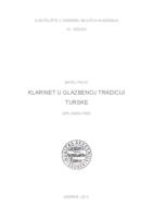 prikaz prve stranice dokumenta Klarinet u glazbenoj tradiciji Turske