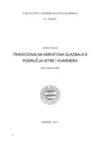 prikaz prve stranice dokumenta Tradicionalna aerofona glazbala s područja Istre i Kvarnera