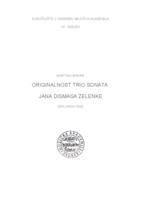 prikaz prve stranice dokumenta Originalnost trio sonata Jana Dismasa Zelenke
