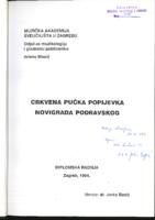 prikaz prve stranice dokumenta Crkvena pučka popijevka Novigrada Podravskog