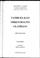 prikaz prve stranice dokumenta Tambura kao orkestralno glazbalo