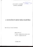 prikaz prve stranice dokumenta 4. gudački kvartet Bele Bartoka