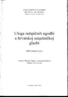 prikaz prve stranice dokumenta Uloga netipičnih ugodbi u hrvatskoj umjetničkoj glazbi