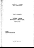 prikaz prve stranice dokumenta Samuel Barber - Gudački kvartet op.11
