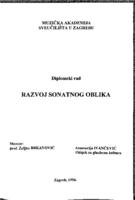 prikaz prve stranice dokumenta Razvoj sonatnog oblika