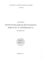 prikaz prve stranice dokumenta Instruktivna analiza Beethovenove Sonate op. 57 "Appassionata"
