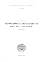 prikaz prve stranice dokumenta Richard Strauss: Drugi koncert za rog i orkestar u Es-duru