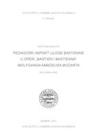 prikaz prve stranice dokumenta Pedagoški aspekt uloge Bastienne u operi "Bastien i Bastienna" Wolfganga Amadeusa Mozarta