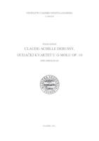 prikaz prve stranice dokumenta Claude-Achille Debussy, Gudački kvartet u g-molu op. 10