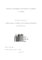 prikaz prve stranice dokumenta Analiza sonate "Les Adieux" op. 81a Ludwiga van Beethovena